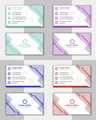 Set of Double-sided Professional and simple corporate Business Card Design Template. Modern, Minimalist, Editable, Customizable, Corporate, Creative, Elegant, and Stylish Business Cards,-Vector.