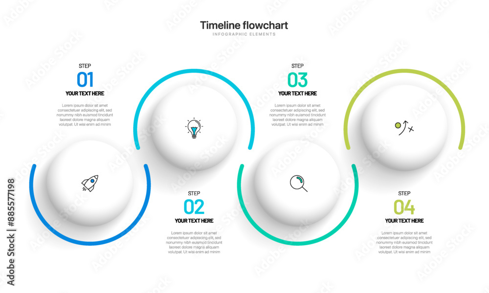 Poster timeline infographic design with options or steps. infographics for business concept. can be used fo