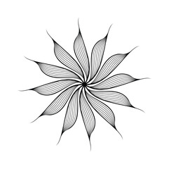 Abstract wave line art vector illustration design. Eps 10