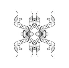 Abstract wave line art vector illustration design. Eps 10