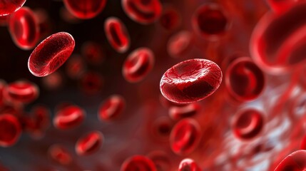 Red blood cells medical background banner