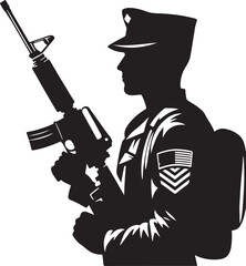 Silhouette of a man with a sword