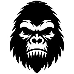 Gorilla skull silhouette