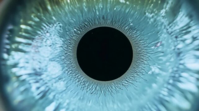 Human Eye Iris Opening Pupil Close-Up Generative AI