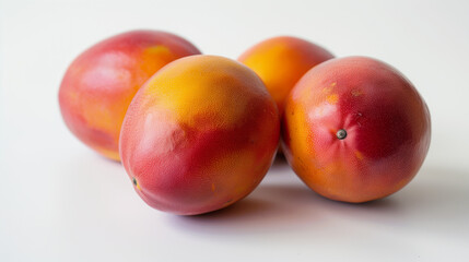 Mangoes on a white background