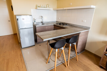 kitchen and kitchenette dining room