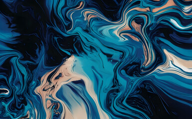 Fototapeta premium Blue shades abstract marble painting background. Abstract painting, can be used as a trendy background for wallpapers, posters, cards, invitations, websites.