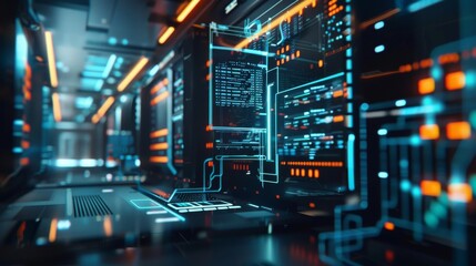 Naklejka premium System software is being updated and upgraded, as shown in this 3D loading animation. The animation is stylish, modern, and created in a 3D style.