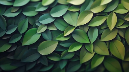 Fototapeta premium Abstract leaves form a vibrant background, a colorful display of plant textures. Nature's art in design, a depiction of green leaves.