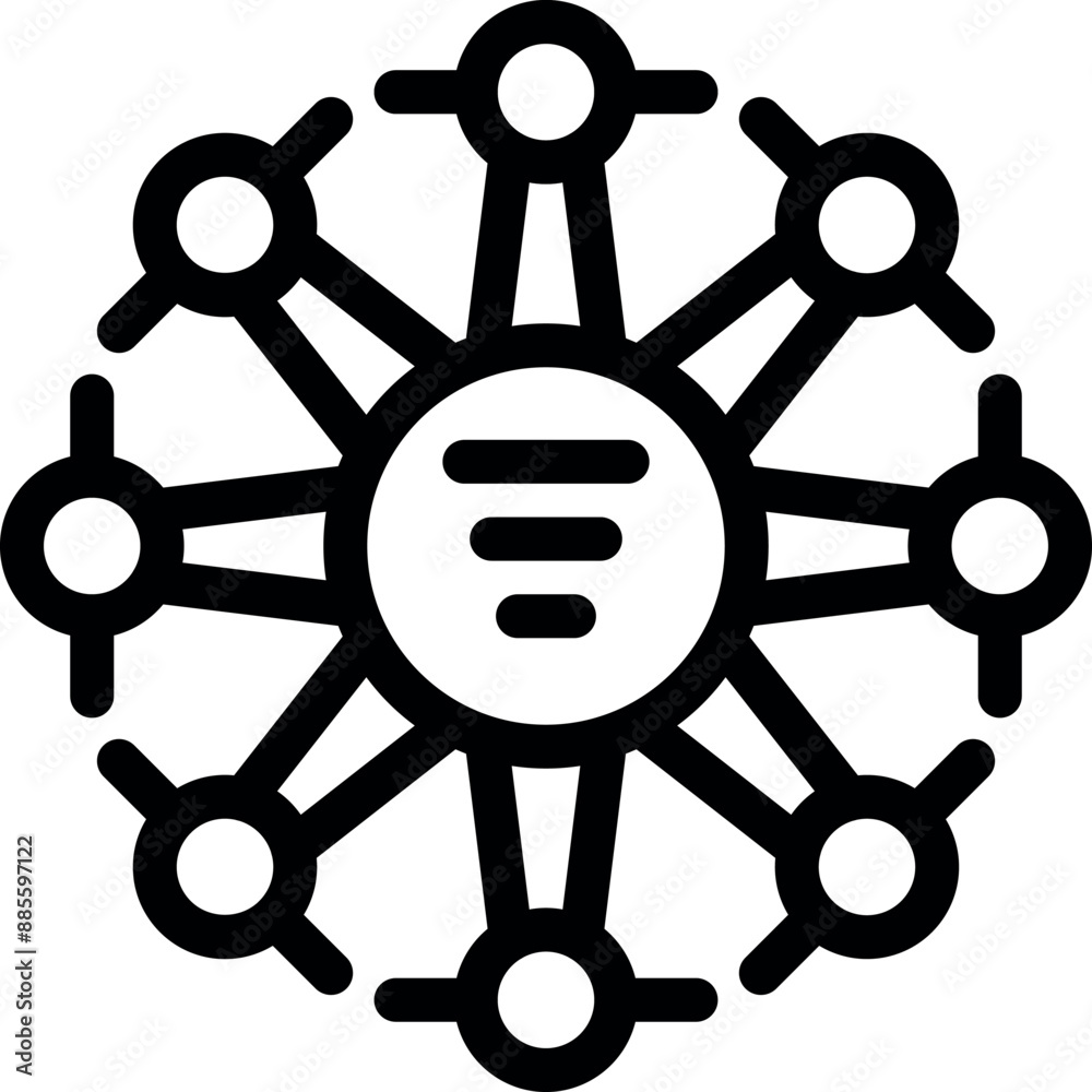 Poster digital hub is connecting with multiple devices and transferring data through a secure network