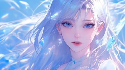 Generative AI Cool summer and beautiful women