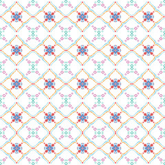 Seamless tiles background. Mosaic pattern for ceramic in dutch, portuguese, spanish, italian style, Vector Tile Pattern, Lisbon Arabic Floral Mosaic, Mediterranean Seamless Ornament, Geometric Folk