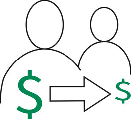 Money transfer icon vector illustration, Money transfer icon in trendy design style, Money transfer vector icon simple and modern flat symbol for web site, mobile, logo, app, UI,currency exchange icon