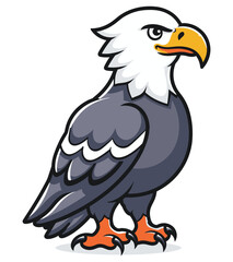 Cute eagle cartoon vector illustration