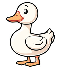 A cartoon duck vector illustration