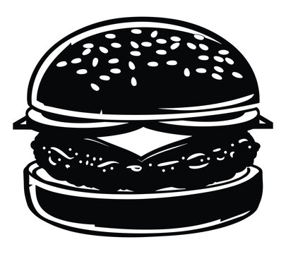 recommend clip art: Burger food vector silhouette