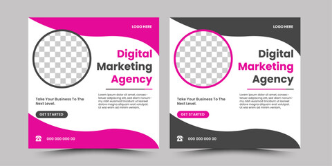 Creative social media post banner template, Corporate social media web banner design, Facebook Post Instagram Post template Business marketing agency promotion social media post template Editable,