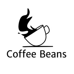 Coffee Beans Logo vector design simple creative shape illustration