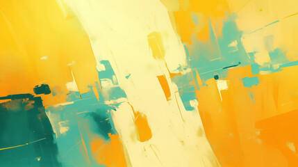 Vibrant Abstract Yellow And Blue Modern Art