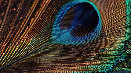 Fototapeta premium close up peacock feather texture background