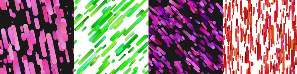 Seamless gradient stripe background set