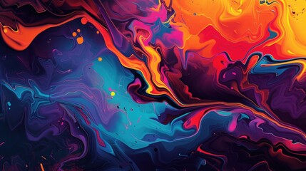 A colorful abstract wallpaper with bold colors and complex textures, forming a captivating and high-quality background illustration.
