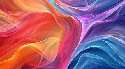 Fototapeta premium A colorful abstract wallpaper with flowing patterns and textured layers, forming a harmonious and eye-catching background.