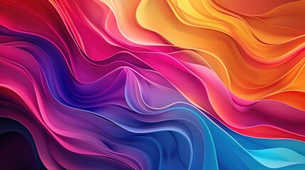 Obraz premium A colorful abstract wallpaper with flowing patterns and textured layers, forming a harmonious and eye-catching background.