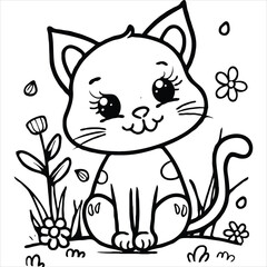 coloring page  vector  illustration 