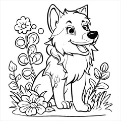 coloring page  vector  illustration 