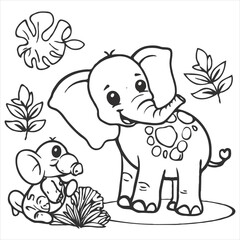 coloring page  vector  illustration 