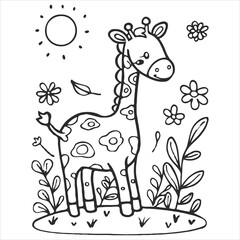 Fototapeta premium coloring page vector illustration 