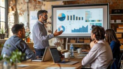 Business Presentation in a Modern Office