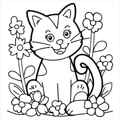 coloring page  vector  illustration 