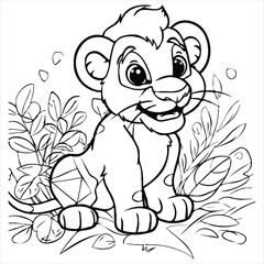 coloring page  vector  illustration 