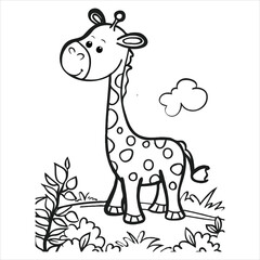 coloring page  vector  illustration 