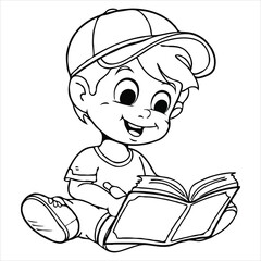 coloring page  vector  illustration 