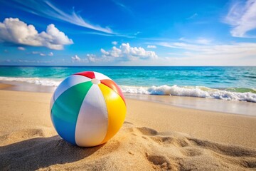 The ball on the beach