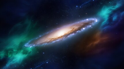 Fototapeta premium Realistic Galaxy Background Capturing the Vastness and Beauty of Space with Detailed Star Formations Nebulae and Authentic Color Variations