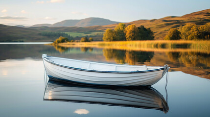 Fototapeta premium Boat on the lake.
