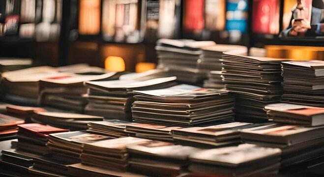 Sale of magazines at a kiosk.