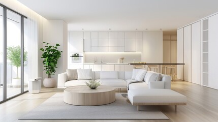 Fototapeta premium A white vase with a branch in it sits on a shelf next to a window