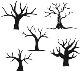 Trees and trunk Vector logo design