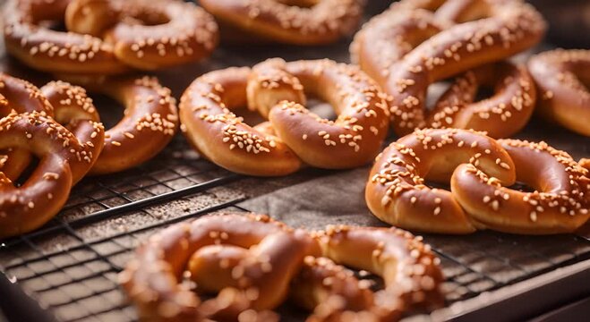 Pretzel stall in Europe.