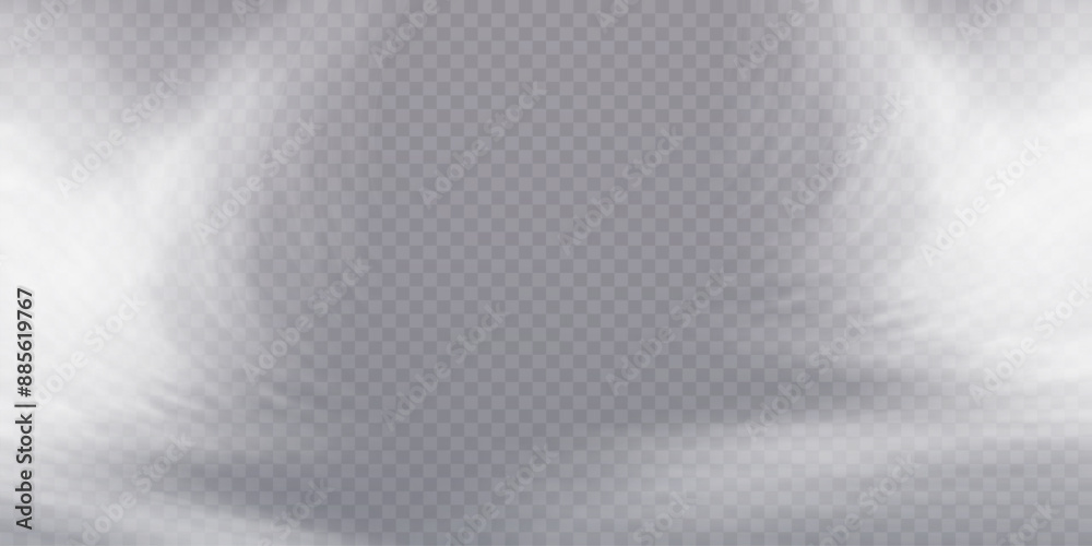 Aufkleber cloud of white smoke with overlay effect on a transparent background. realistic nebula effect. vecto