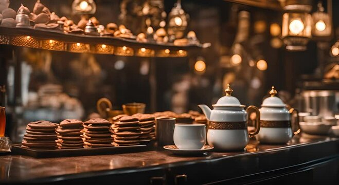 Stall selling Turkish coffee.