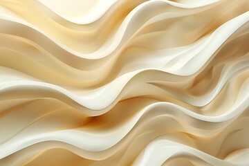 Obraz premium Abstract wavy beige background with smooth curves and flowing lines