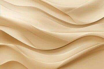 Abstract wavy beige background with smooth curves and flowing lines