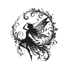 vector Fairy vector art,graphics Fairys icons set,vintage illustration Fairy clipart,vector Fairys flat style artwork design