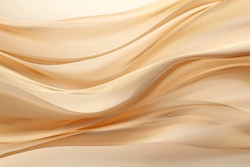 Fototapeta premium Abstract wavy beige background with smooth curves and flowing lines